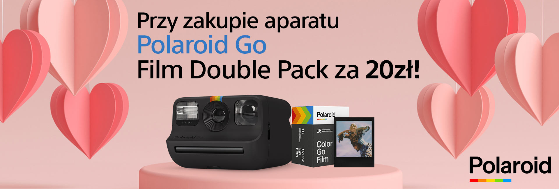 Przy zakupie aparatu Polaroid Go Film Double Pack za 20 zł